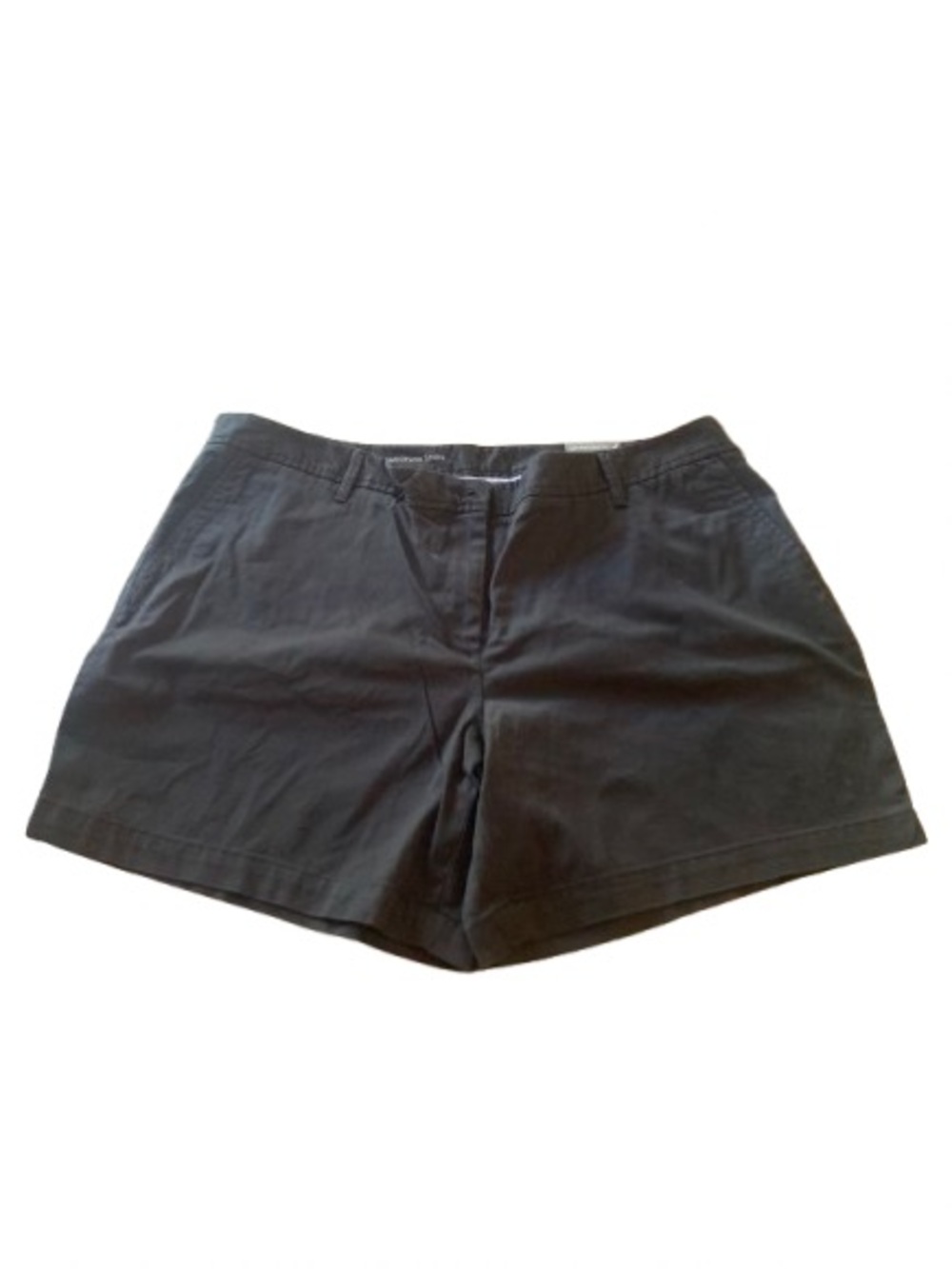 NWT Talbots Supersoft Relaxed Chino Shorts Black Plus Petite 16WP 6” Inseam